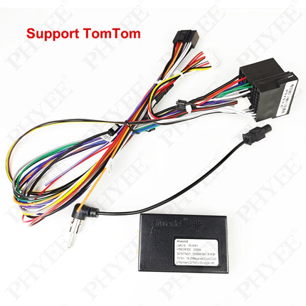 Cablaggio con Decodificatore CAN Bus, Display TOMTOM con SWC, P&P 16 Pin Android, per Renault Megane MK2 Fase 2, Clio 3