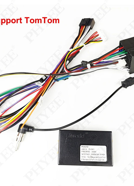 Cablaggio con Decodificatore CAN Bus, Display TOMTOM con SWC, P&P 16 Pin Android, per Renault Megane MK2 Fase 2, Clio 3