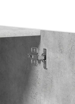 Armadio Grigio Cemento 80x52x180 cm in Legno Ingegnerizzato, Armadio a Colonna Grigio Cemento con Ripiani e Asta Appendiabiti, Soluzione Salvaspazio per la Camera da Letto