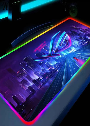 Black Mouse Pad Asus Rgb Gaming Mause Mat Anime Mats Gamer Rug Pc Xxl Cute Pads Large Game Keyboard Carpet Backlight Mousepad