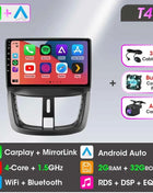 Android Wireless Carplay Car Radio for Peugeot 207 CC 207CC 2006-2015 Multimedia Player 2Din Navigation Stereo Head Unit Auto