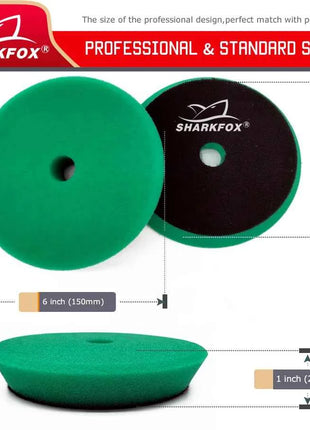 Kit di spugne lucidanti Sharkfox da 5 pollici (125 mm)/6 pollici (150 mm) per lucidatrice per auto, disco lucidante in schiuma.