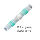 50PCS Heat Shrinkable Wire Connectors SST21 Waterproof Sleeve AWG22-18 Butt Electrical Splice Tinned Solder Seal Terminal