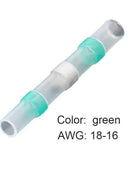 50PCS Heat Shrinkable Wire Connectors SST21 Waterproof Sleeve AWG22-18 Butt Electrical Splice Tinned Solder Seal Terminal