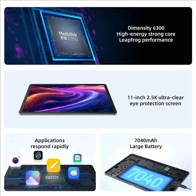 Compatibile multilingue Global Rom Nuovo Lenovo Xiaoxin Pad 11 2025 MTK Dimensity 6300 11 "Schermo 2.5K 7040mAh Tablet Android