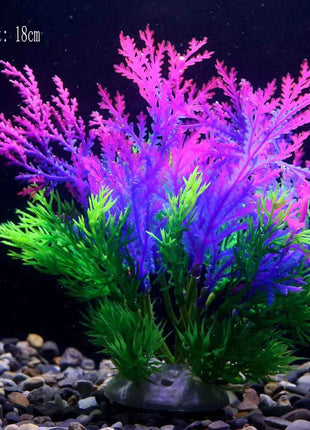 Artificial Aquarium Decor Plants Water Weeds Ornament Aquatic Fish Tank Simulation Grass Flower Decoration Accessories