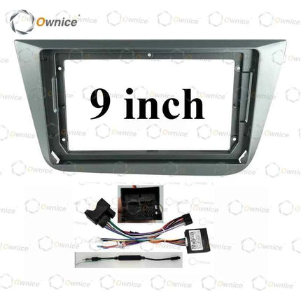 Ownice 9 "Fascias telaio autoradio per Seat Altea Toledo 5P 2004 - 2015 Pannello stereo Cablaggio Cavo di alimentazione Cavo Canbus