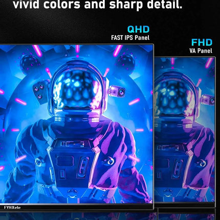 FYHXele 27"2K Borderless Gaming office displays Freesync 170HZ IPS Response time 1ms VESA Low Blue Light&Flicker-Free Monitor