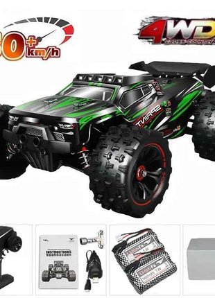 1:16 85KM/H Or 50KM/H 4WD RC Car With LED Remote Control Cars High Speed Drift Monster 4x4 Truck for Kids vs Wltoys 124017 Toys