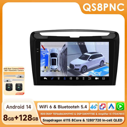 Hizpo Car Radio Autoradio For Lancia Ypsilon 2012-2020 Multimedia Player Wireless CarPlay Android 4G By Qualcomm Snapdragon 6115