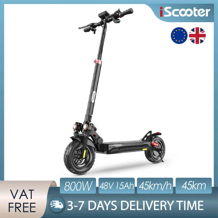 iScooter iX4 Electric Scooter 48V15Ah Battery  800W Motor Electric Kick Scooter 10 inch Off-road Tire 45km Range E-Scooter