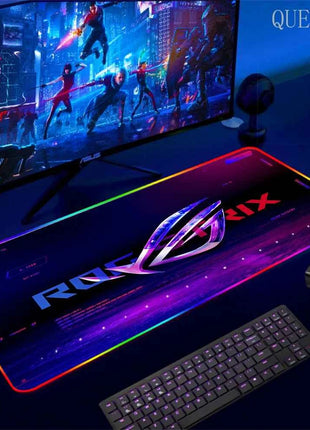 Cartoon Asus Deskmat Mouse Pad Gaming LED Mouse Mat 900x400 Mousemats Table Pads PC Office Desk Mat RGB Keyboard Mats XXL