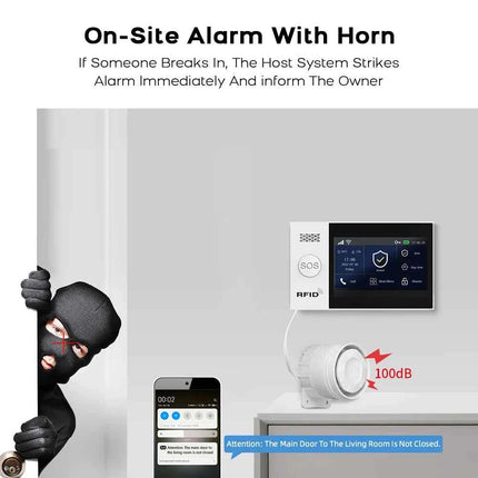 PGST Wireless Home Security Alarm System Tuya GSM 4G WIFI Smart Home 433MHz Smart Life App Control With Alexa