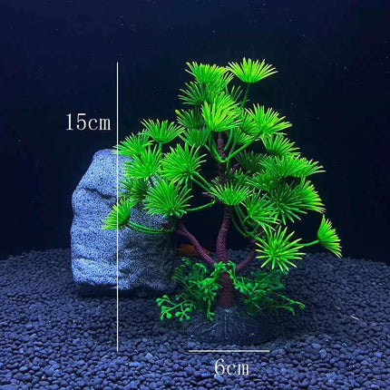 Artificial Aquarium Decor Plants Water Weeds Ornament Aquatic Fish Tank Simulation Grass Flower Decoration Accessories