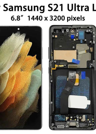 6.8" Super AMOLED For Samsung  S21 Ultra 5G G998 G998U Display Touch Screen Digitizer For Samsung S21Ultra G998B LCD