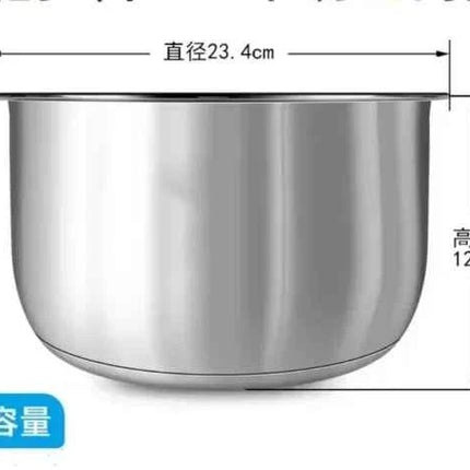 Pentola Interna Midea in Acciaio Inox 304 - 3L 4L 5L per Rice Cooker FS3010/70