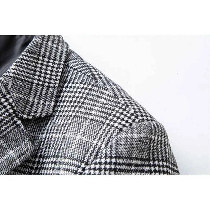 Blazer Uomo Slim Fit a Quadri - Stile British Cerimonia 2025