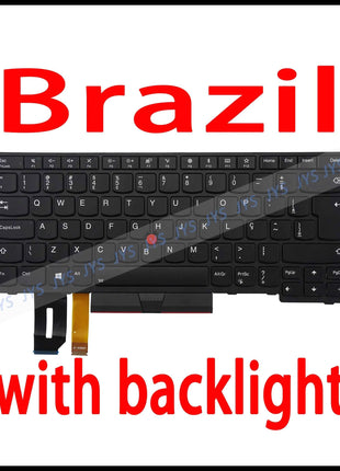 Laptop Replacement Keyboard for Lenovo ThinkPad E480 E485 E490 E495 L380 L390 L480 R480 T480S L490 T490 T495 US/BR/FR/UK/PT/SP