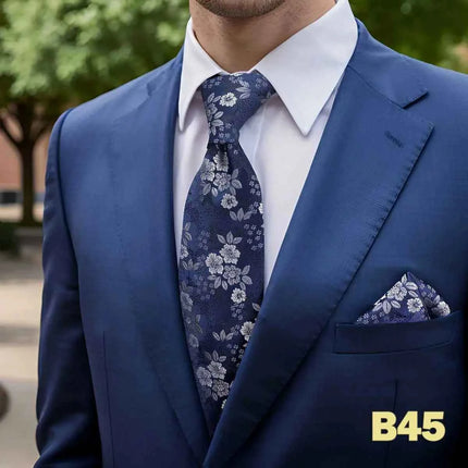 Set Cravatta e Fazzoletto Uomo Colorato 160cm - Accessori Matrimonio