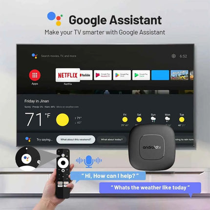 Smart TV Box 8GB 128GB Android 14 ATV Allwinner H313 Google Assistant 8K Video 4k HDR10 Media Player T1 Very Fast Set Top Box