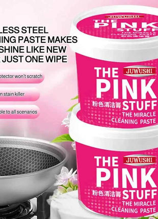 JMY Pink Cleaning Paste Multi-functional Stain Remover Degreaser for Kitchen Cookware Oven Home Cleaning Supplies Safe Effective