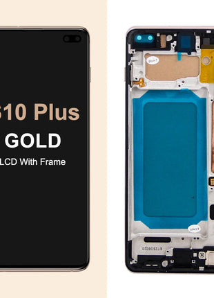 TFT con cornice per Samsung S10 Plus S10 + G975F Display LCD Touch Screen digitale per Samsung S10 G973F Parti di ricambio per schermo