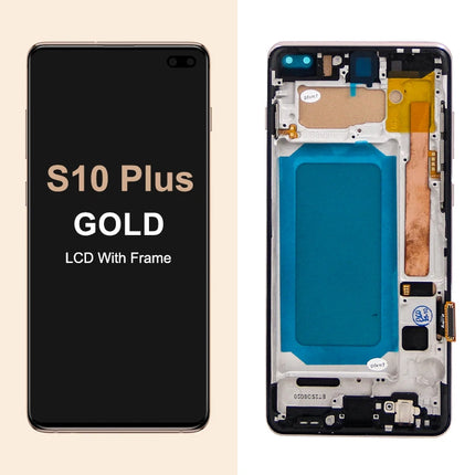 TFT con cornice per Samsung S10 Plus S10 + G975F Display LCD Touch Screen digitale per Samsung S10 G973F Parti di ricambio per schermo