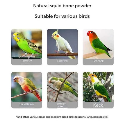 Cuttlefish Bone Powder Rich Calcium Trace Elements Feed Grade Supplement For Birds Parrots Tortoise Promoting Growth & Breeding