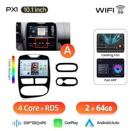 AWESAFE 10" Android Radio For Renault Clio 4 2012-2019 Wireless CarPlay GPS Navigation 4G CAN-BUS Plug and Play Autoradio DSP BT