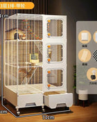 Multi-Level Wire Squirrel Cage, Extra Tall Sugar Glider Habitat, Oversized Chinchilla Villa Cage, Easy-Clean Pet Play House