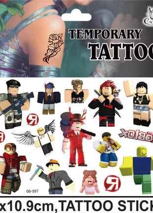 Set di Favori per Feste di Compleanno a Tema Roblox - Braccialetti Slap, Timbri e Adesivi per Bambini, Riempitivi per Sacchetti Regalo e Decorazioni per Feste