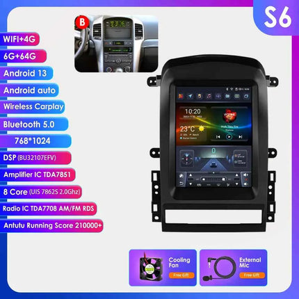 Hizpo 9.7" 2 Din Android Auto Car Radio for Chevrolet Captiva Sport 2006 - 2012 Multimedia Video Player Carplay  for Tesla Style