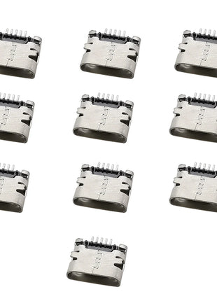 10 Pieces Micro USB 5 Pin Connector, SMD SMT Charging Port for Android Phones, Data and Charging Socket, DIY Repair Adapter