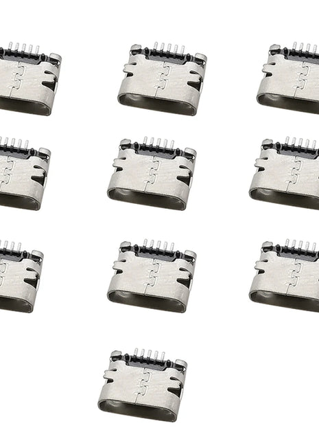 10 Pezzi Connettore Micro USB 5 Pin, Porta di Ricarica SMD SMT per Telefoni Android, Presa Dati e Ricarica, Adattatore per Riparazioni Fai-da-Te