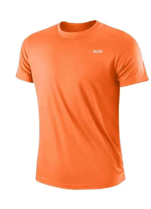 Men's Quick Dry Short Sleeve Gym Running Moisture Wicking Round Neck T-Shirt Training Exercise Gym Sport Shirt Tops Lightweight