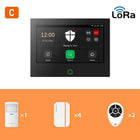 Staniot 7inch Lora Protection Kit WiFi 4G Tuya Smart Home Alarm System with 5000mAh Battery 500M Distance Works with Alexa