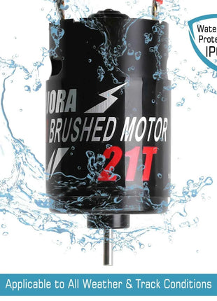 INJORA 550 Brushed Motor Waterproof 12T 21T 29T 35T 55T for 1:10 RC Crawler Axial SCX10 AXI03007 JL 90046 Slash TRX4 TRX6