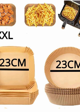 50/100PCS Large Air Fryer Disposable Paper Liner Square Non-stick Airfryer Parchment Baking Paper for Cooking Steaming Basket