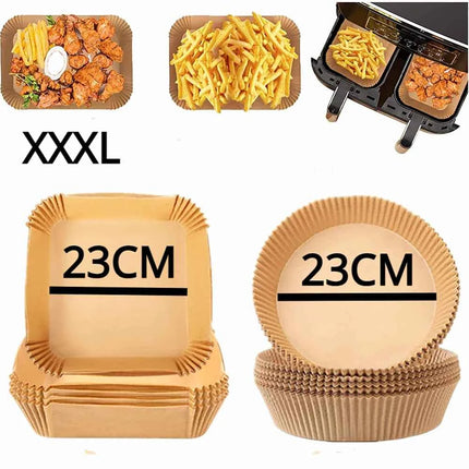 50/100PCS Large Air Fryer Disposable Paper Liner Square Non-stick Airfryer Parchment Baking Paper for Cooking Steaming Basket