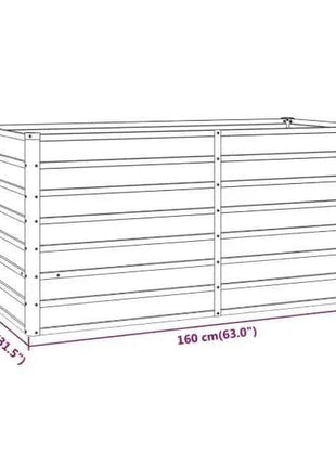Garden flower box, 320x80x77 cm steel frame, villa courtyard combined planting trough, outdoor anti-corrosion planting box
