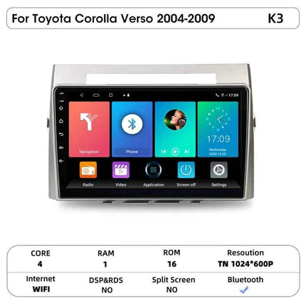 Srnubi Android Car Radio for Toyota Corolla Verso 2004-2009 Carplay Android auto 2Din Multimedia Player Autoradio Navigatore GPS