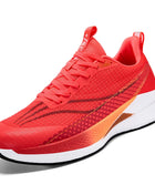 Men's breathable lace-up athletic shoes, comfortable for daily fitness, elastic jogging shoes, specialized for outdoor training.