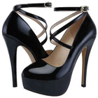 Nuove Scarpe da Donna 2026 con Tacco Alto 14cm, Cinturino alla Caviglia, in Vernice, Piattaforma Sexy per Feste, Abiti da Cerimonia, Scarpe da Sposa Rosse