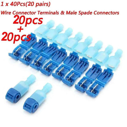 20 pz/40 Pz Rapido Cavo Elettrico Connettori A Scatto Splice Blocco Terminali del Cavo A Crimpare moto elettriche Ham Radio