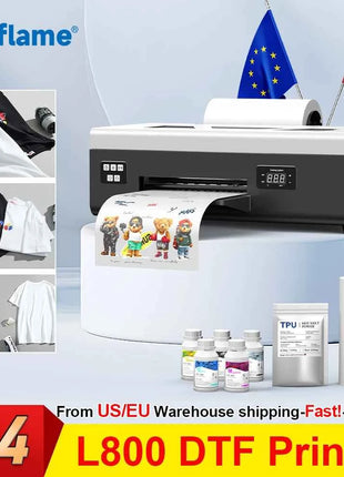 US/EU Stock A4 DTF Printer For Epson L805 DTF Transfer Printer Directly to Film DTF Printer with Roll Feeder For all Textile