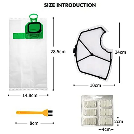 2X For Kobold Vacuum Cleaner Bag Kit Compatible For Vorwerk Kobold VK140 VK150-B