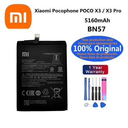 New 100% Original Battery For Xiaomi MI Redmi Note K20 K30 Pro 5 7 8 9 9S 9T 10 10X 10T 10X 11T 11 Ultra 11T POCO X3 F2 4X Pro