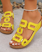 Women's Roman Style Large Size Sandals Beach Open Toe Slippers Summer Wedges Comfortable Outdoor Slip-on Shoes for Women