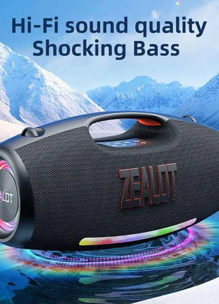 ZEALOT-S89 Altoparlante Bluetooth portatile impermeabile da 250 W, subwoofer Boombox esterno wirelessTri radiatori passivi-bassi profondi
