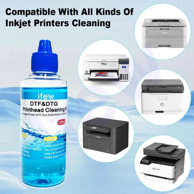 100ML Inkjet Printer Head Cleaning Kit Compatible With Epson Hp Brother Canon Nozzle & Printhead Cleaner For Printers Head Clean